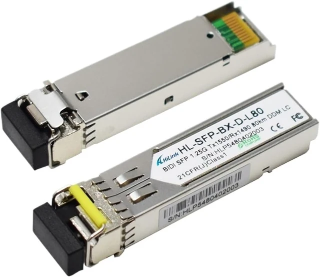 Alt view image 3 of 6 - 1.25Gb/s Pluggable SFP Transceiver 1.25G TX1550RX1490 80KM LC(2 Pairs SC)