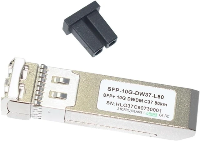 Alt view image 4 of 5 - Fiber Transceiver SMF DWDM LC Connector SFP-10G-DW37-80 10G CH37 1547.72nm 80km