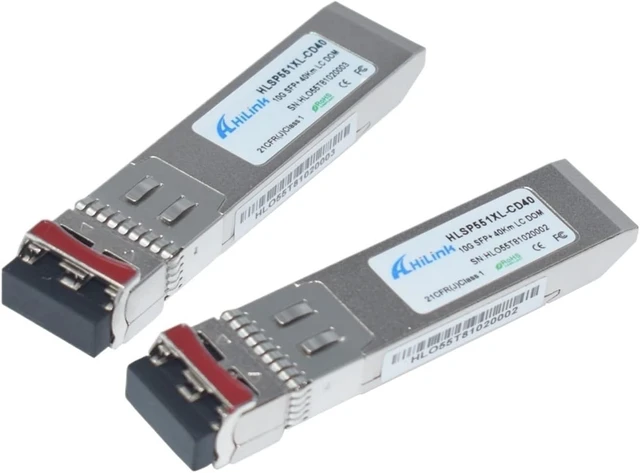 Alt view image 2 of 7 - 10G ER SFP+ SMF 40KM ER STM-64 Transceiver 10Gbase 1310nm 1550nm SFP Ethernet(2 pcs 1310nm)