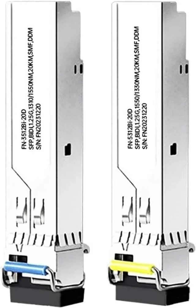 Alt view image 3 of 7 - LC Simplex Connector Transceiver SFP Single Mode Single Fiber Optical 1310nm/1550nm Ethernet Compatible with(2 Pair 20KM)