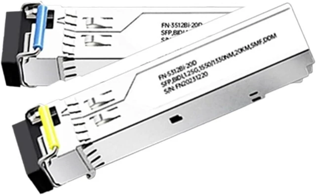 Alt view image 7 of 7 - LC Simplex Connector Transceiver SFP Single Mode Single Fiber Optical 1310nm/1550nm Ethernet Compatible with(2 Pair 20KM)