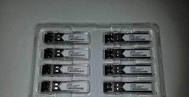 Main image of Lot of 8 1000BASE-SX SFP MMF Compatible HP Transceiver J4858C