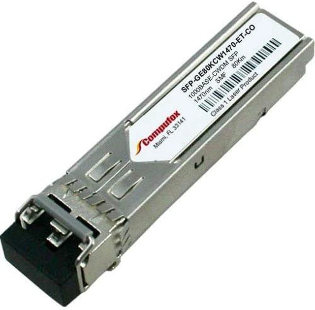 Main image of SFP-GE80KCW1470-ET - Juniper Compatible 1000BASE-LX CWDM SFP 1471 nm 80km SMF transceiver