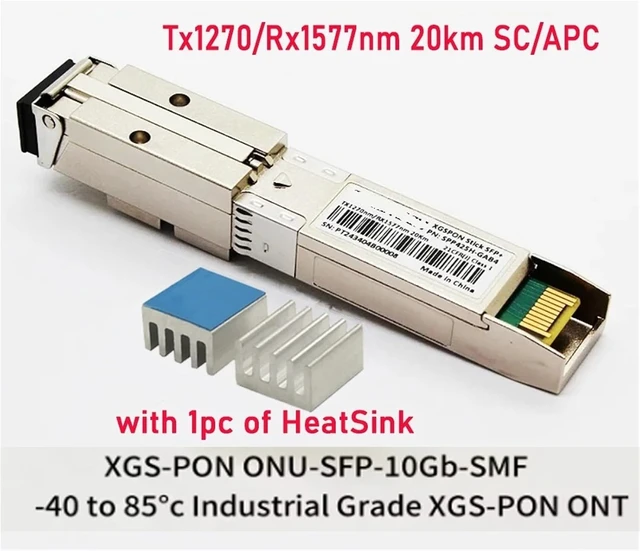 Alt view image 4 of 4 - 10G+ 1270/1577nm 20KM DOM SMF XGSPON ONT SC/APC SSH Stick ONU SFP+ Transceiver Stick 8311 Web IP SN(SC APC with SSH)