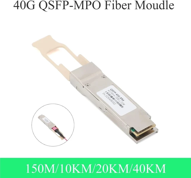 Alt view image 3 of 7 - 1PCS Fiber Transceiver Module 40G QSFP SR4/LR4/ER4 850nm Multimode 1310nm Singlemode MPO for Ethernet Switch(10KM)