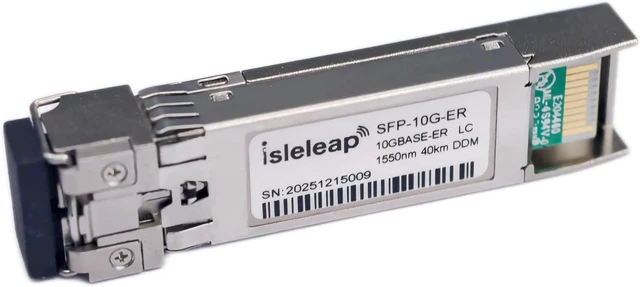 Alt view image 2 of 5 - 10G SFP+ ER Transceiver, 10GBase-ER, 1550nm, DDM, Single Mode Fiber, Duplex LC, up to 40Km, Network Switch Connectivity