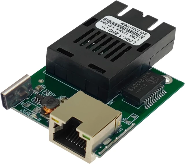 Main image of Gigabit SC Fiber Media Converter PCBA 10pcs, Single Mode 20km