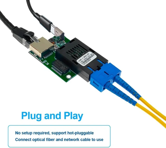 Alt view image 3 of 7 - Gigabit SC Fiber Media Converter PCBA 10pcs, Single Mode 20km