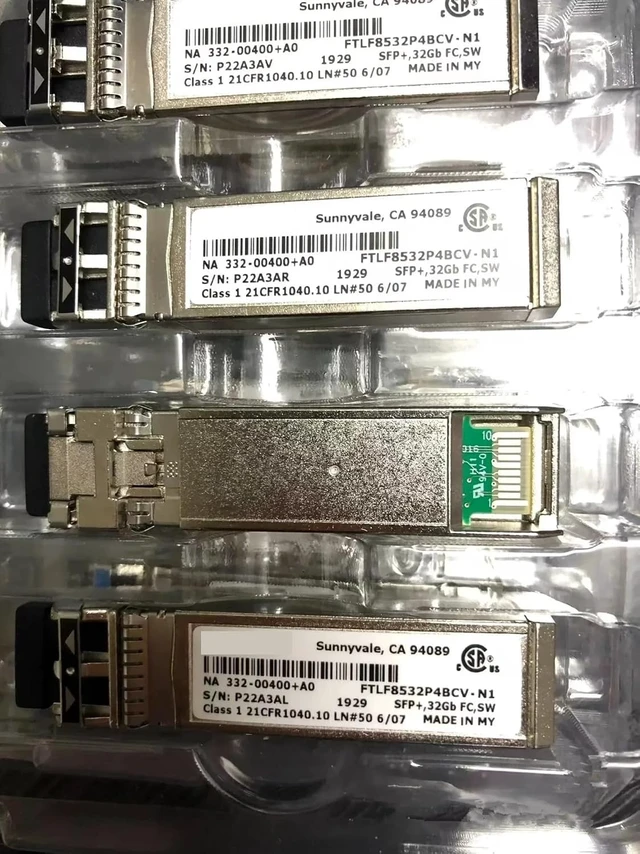 Alt view image 3 of 3 - SFP 32G/FTLF8532P4BCV-N1/332-00400+A0/01KP583/SFP 32Gb FC SW 850nm 100M Optical Transceiver 32g Sfp+ Transceiver