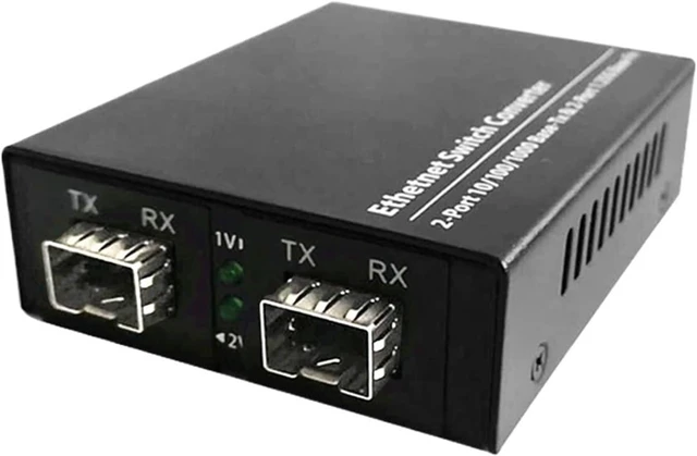 Main image of 1PCS Sfp Gigabit Fiber Optic transceiver 2 Optical 2 Electrical SFP Port to RJ45 Network Monitoring Converter