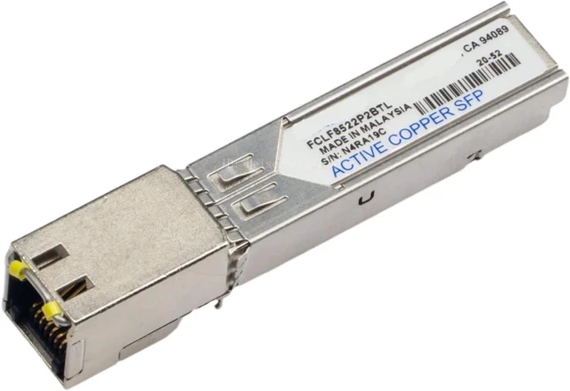 Main image of FCLF8522P2BTL Gigabit SFP RJ45 Active Copper Ethernet Module 10/100/1000Mbps Electrical Port Transceiver