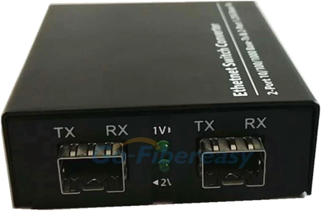 Alt view image 5 of 5 - 1PCS Sfp Gigabit Fiber Optic transceiver 2 Optical 2 Electrical SFP Port to RJ45 Network Monitoring Converter
