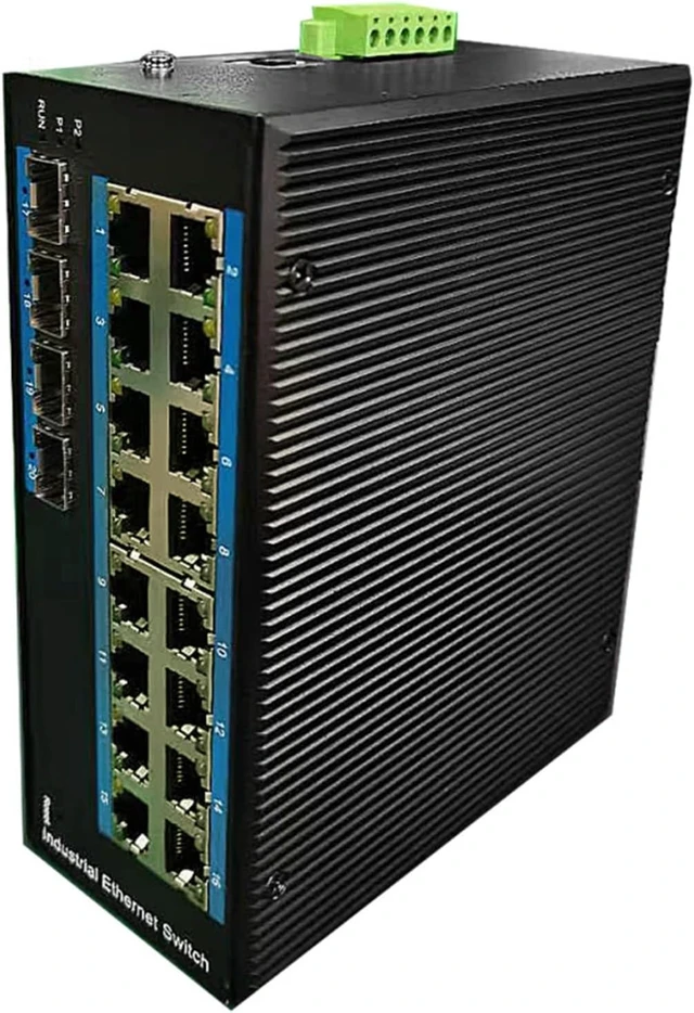 Alt view image 5 of 5 - 1PCS SFP Gigabit Managed Industrial transceiver IP40 Protection 4 Optical 16 Electrical Rail Type Ring Network Switch