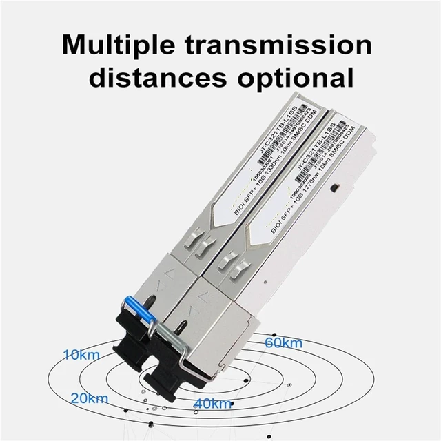 Alt view image 5 of 7 - SFP Module 10G SC SFP Module BIDI SFP+ Fiber Optic Transceiver 1270nm/1330nm 10KM-60KM Single SC(1 Pair SC 10km)