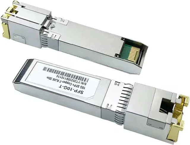 Alt view image 5 of 5 - 10G SFP+ Fiber 2.5G Copper SFP Modules Optical Port Turn to RJ45 Ethernet Port Switch Gigabit Transceiver Module(10G 1PCS)