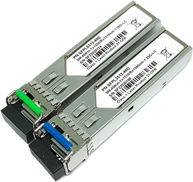 Alt view image 3 of 6 - 1pc 1Gb LC SFP Module Single Fiber Optical Transceiver Gigabit 3-80km(80KM 1pair)