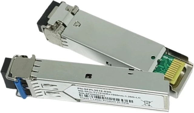 Alt view image 4 of 6 - 1pc 1Gb LC SFP Module Single Fiber Optical Transceiver Gigabit 3-80km(80KM 1pair)