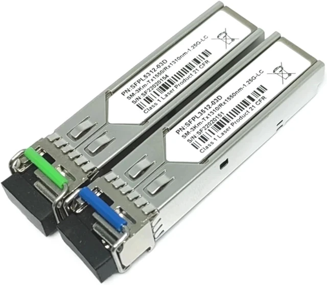 Alt view image 6 of 6 - 1pc 1Gb LC SFP Module Single Fiber Optical Transceiver Gigabit 3-80km(80KM 1pair)