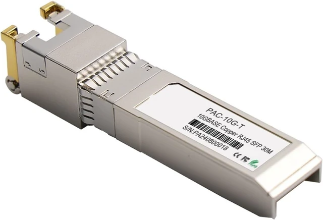 Alt view image 2 of 5 - 10GBase-T SFP+ to RJ-45 Transceiver, 10Gbe SFP+ Copper Ethernet CAT6a Module, up to 80M, for SFP-10G-T-S(for HPE(Aruba) 80M)