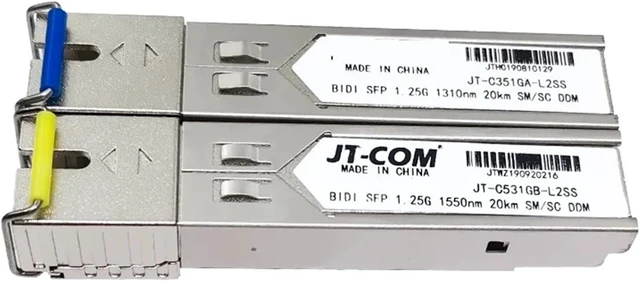 Alt view image 5 of 6 - 1Pair SC SFP Module for 1000Mbps Fiber Transceiver Gigabit DDM Mini GBIC Compatible with Switch(1Pair 20KM)