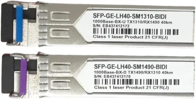 Main image of 40km Fiber Optic SFP Transceiver Module Gigabit LC 1310nm/1550nm 1.25G Simplex Optical Module