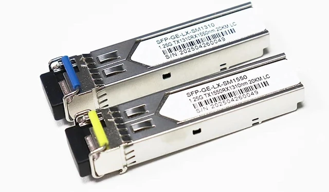 Main image of SFP Transceiver SFP Module 1.25G LC 1310nm/1550nm 20km Fiber Switch Compatible Module with Switch Optical Module(2Pcs-1310 1550nm)