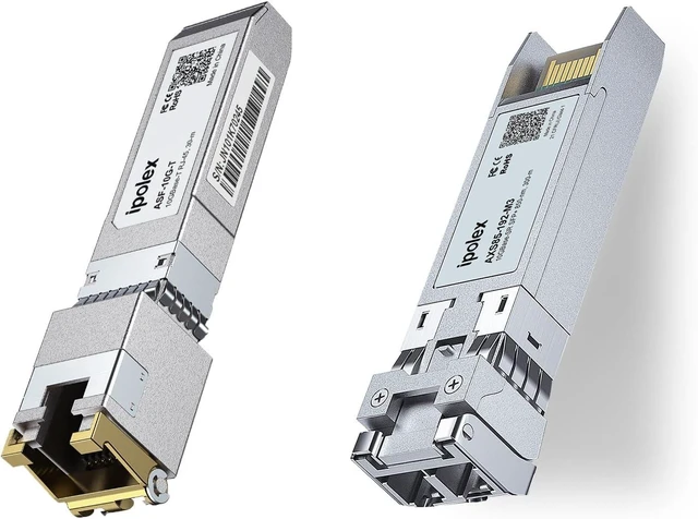 Main image of ipolex 1.25/2.5/5/10G SFP+ to RJ45 Transceiver and 10GBase-SR SFP+ Transceiver