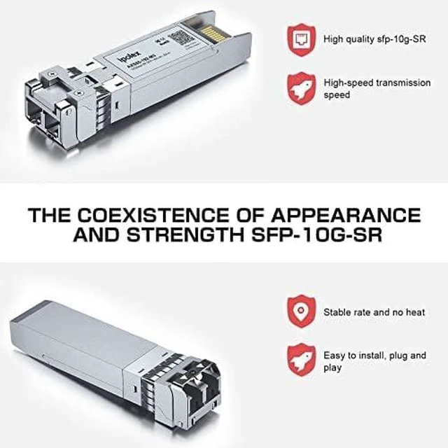 Alt view image 5 of 7 - ipolex 1.25/2.5/5/10G SFP+ to RJ45 Transceiver and 10GBase-SR SFP+ Transceiver