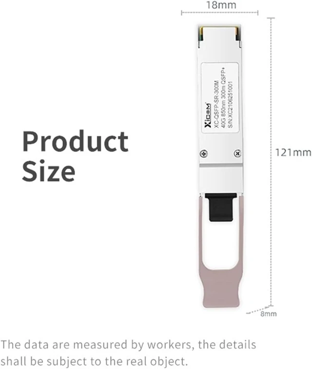 Alt view image 2 of 6 - 40G QSFP+SR 850nm 300m MPO Connector SFP Fiber Optical SFP Transceiver DDM Function Compatible with Switch(1pcs)