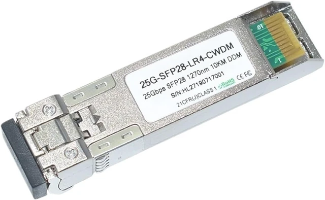 Alt view image 3 of 6 - 25G-SFP28-LR4-CWDM 25G SFP28 1270nm 10KM Transceiver SFP Optical(2 pcs)