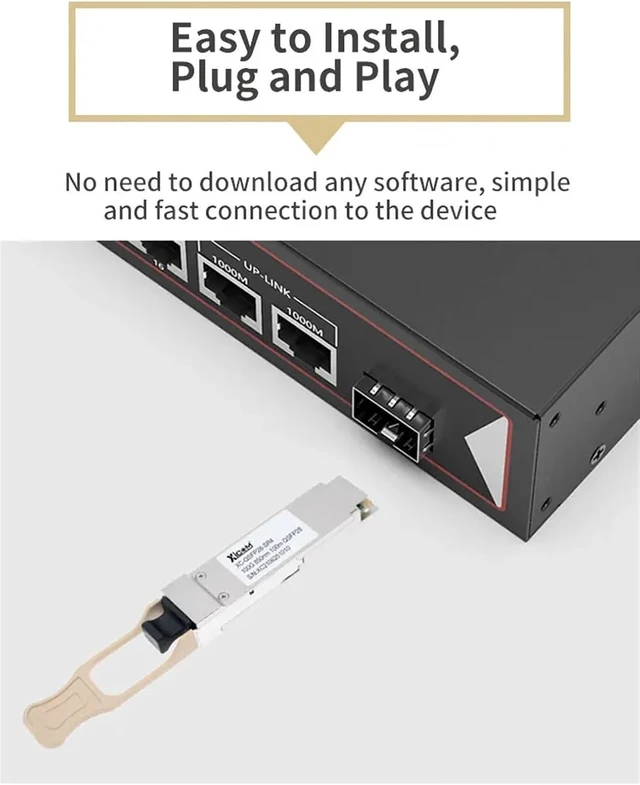 Alt view image 4 of 6 - 100Gbps SFP Optical QSFP28 SR 850nm 100m MPO Connector Multi-Mode Fiber Optic Switch Transceiver Optic (Color : 2pcs)