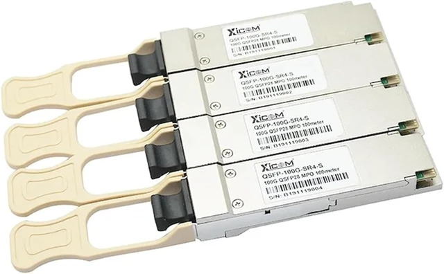 Alt view image 6 of 6 - 100Gbps SFP Optical QSFP28 SR 850nm 100m MPO Connector Multi-Mode Fiber Optic Switch Transceiver Optic (Color : 2pcs)