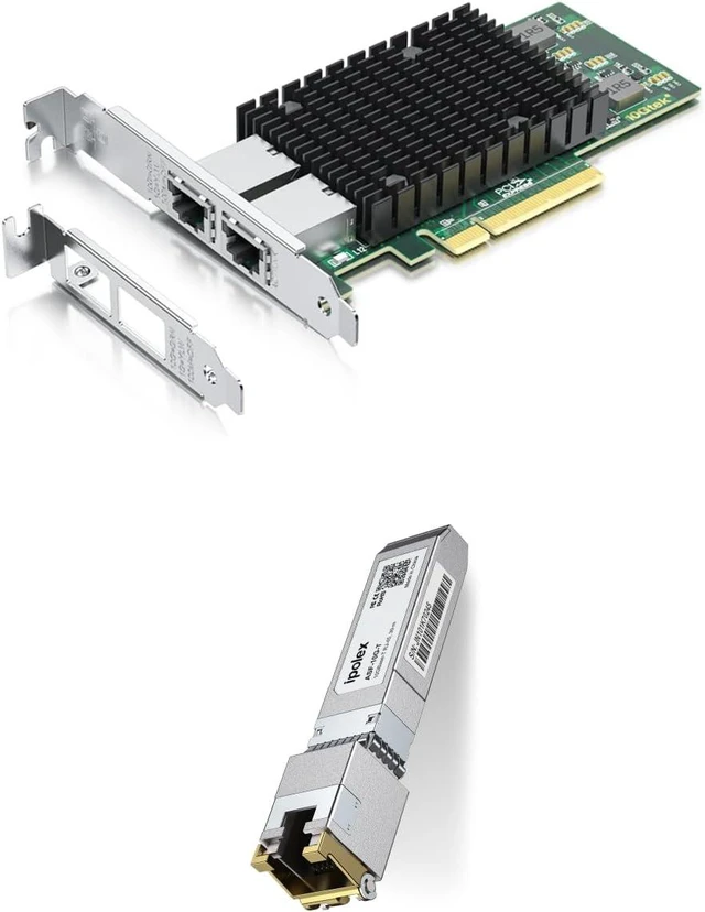 Main image of X540-AT2 10GB Network Card + 10GB SFP RJ45 Transceiver Module