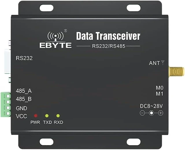 Main image of 433MHz 2.4G Wireless Industrial Data Transceiver RS232 RS485 Full Duplex Modbus 27dBm 2Km High Speed Low Power