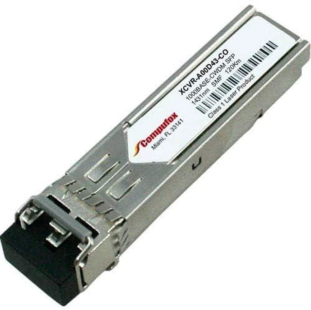 Main image of XCVR-A00D43 - Ciena Compatible 1000Base-CWDM SFP 1430nm 120km (74.5 miles) SMF transceiver