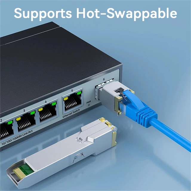Alt view image 3 of 6 - 1.25G SFP to RJ45 Copper SFP Module Transceiver, 1000Base-T SFP to Ethernet Module 1000M Transceiver Module