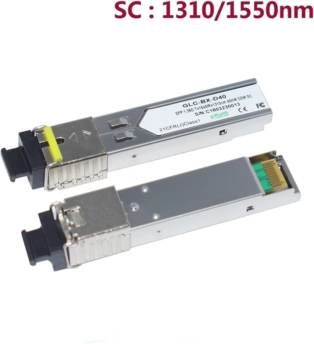 Alt view image 5 of 5 - Fiber Optic Transceiver Modules 1.25G SFP 40km Transceiver 1310/1550nm SC Single Connector(2 Pair)