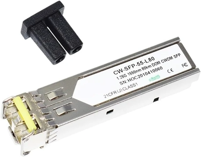 Alt view image 2 of 3 - Dual 1.25G 1550nm 80km CWDM SFP Transceiver with DOM Function