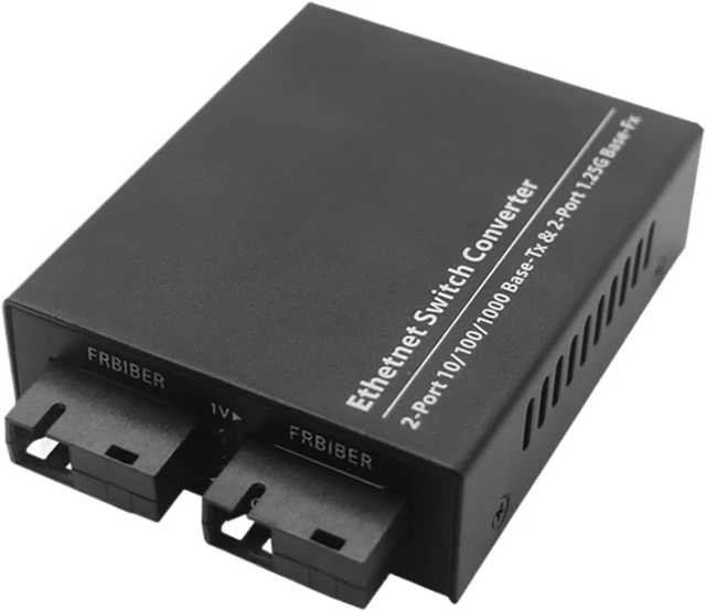 Alt view image 2 of 6 - 1PCS Gigabit Single-Mode Single Fiber Optical Fiber transceiver 2 Optical 2 Electrical SC Interface Converter for Video Surveillance 20km