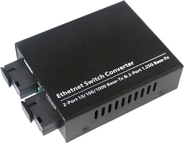Alt view image 5 of 6 - 1PCS Gigabit Single-Mode Single Fiber Optical Fiber transceiver 2 Optical 2 Electrical SC Interface Converter for Video Surveillance 20km