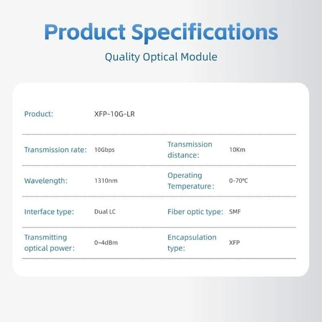 Alt view image 3 of 7 - 10G SFP+ Optical Transceiver, 10km 1310nm Single Mode LC Duplex, Industry-Standard Compatible (Model: SFP-10G-LR)