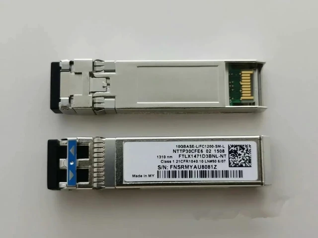 Alt view image 2 of 2 - 1pc Transceiver SFP 10G 1310NM FTLX1471D3BNL-NT NTTP30CFE6 10GBASE 10KM Sfp Fiber Switch Transceiver