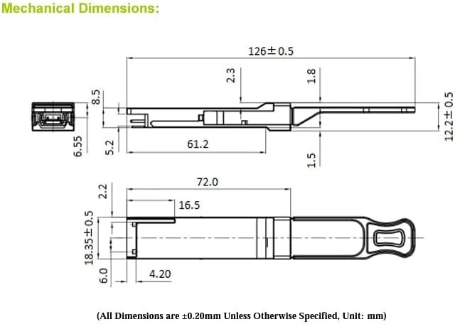 Alt view image 2 of 2 - 40G QSFP+ eSR4 Fiber Optic Transceiver, 850nm MMF, OM3 300M/OM4 400M, Compatible QSFP+ Module, Made in Taiwan, 1pc