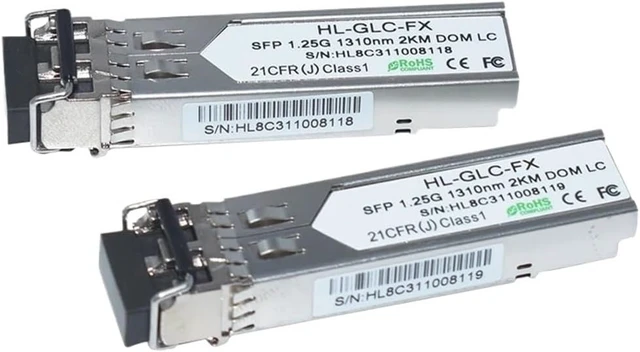 Alt view image 2 of 6 - Optical Modules 1.25G 2KM SFP 1310nm 1000BASE-SFP Transceiver Duplex LC (Color : 1 pc)