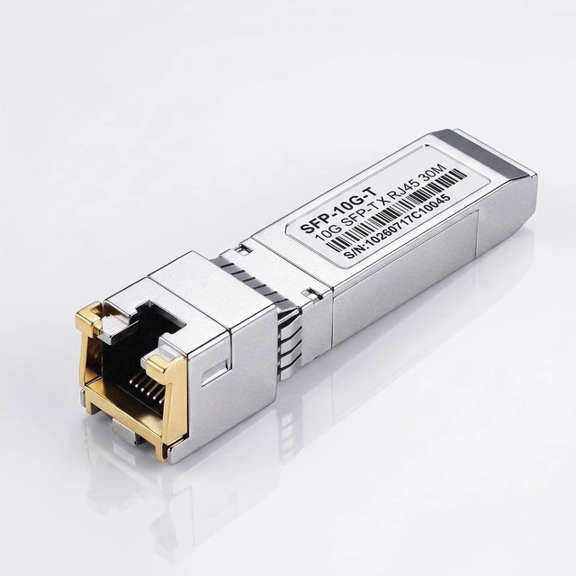 Main image of 10GBASE-T SFP+ to RJ45 Transceiver, 10GbE Copper Module for Cat6a Cable, up to 30m, Compatible with Cisco SFP-10G-T-S