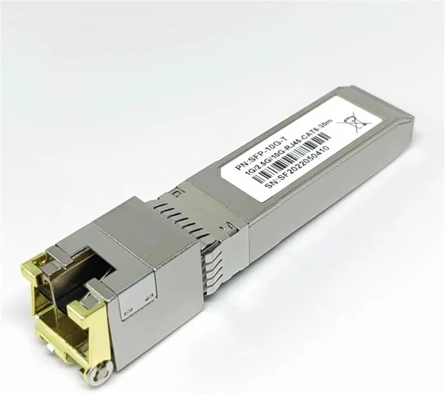 Alt view image 4 of 5 - SFP+ to 10Gbase-T 30M Module Transceiver Extreme 10338 FS-TRAN-SFP+GC SFPP-T-10G 813874-B21 E10GSFPT