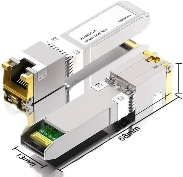 Alt view image 2 of 2 - 10G SFP+ Module 2.5G Copper SFP Modules Optical Port Turn to RJ45 Ethernet Port Gigabit 1000M Transceiver Module