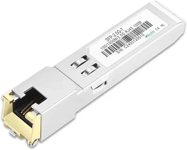 Main image of Fiber SFP Transceiver Module 2.5G RJ45 Port 100M Optical Ethernet Switch Compatible SFP Copper Module(5PCS)