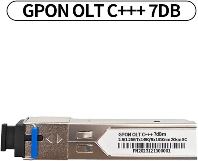 Alt view image 4 of 7 - 1.25G SFP Mpdule GPON OLT C+++ 7/8/9dBm 2.5Gbps SC Optical PON 1490/1310nm UP to 20km 1.25 GBPS fibra Transceiver (Color : 1PC 9dB)