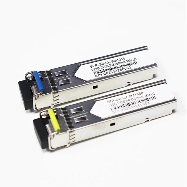 Main image of SFP Transceiver SFP Module 1.25G LC 1310nm/1550nm 3km Fiber Switch Compatible Module with Switch Optical Module(2Pcs-1310nm 1550nm)